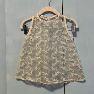 Italian Brand Mini Sisco Mesh Laced A-Line Baby Blouse